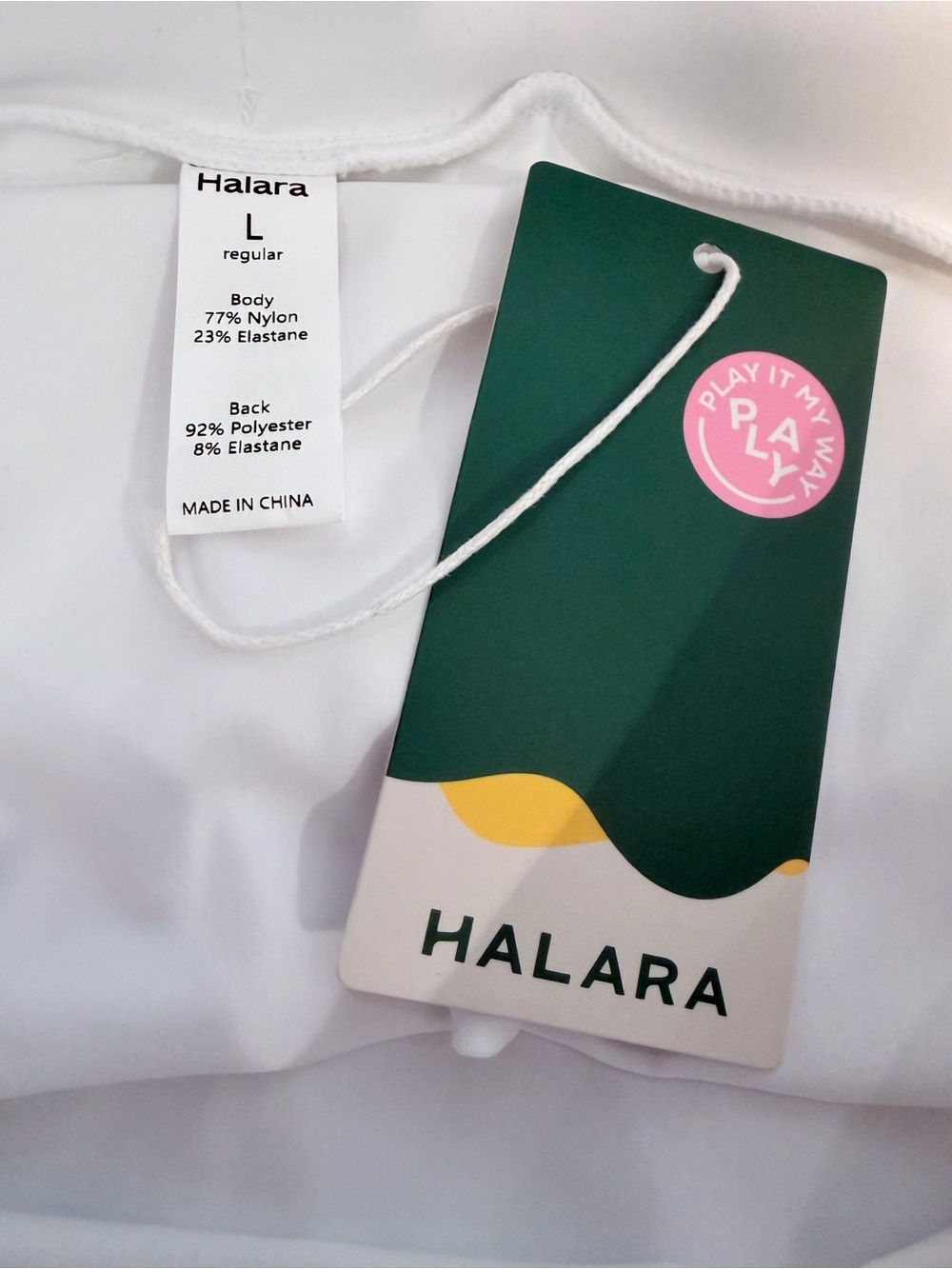 HALARA Breezeful High Waisted White Pleated Adjustable Buckle Tennis Skort - Picture 5 of 5